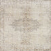 Square Contemporary Light French Beige Brown Modern Rug, con2227