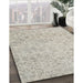 Machine Washable Contemporary Green Rug in a Family Room, wshcon2228