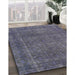 Contemporary Purple Modern Rug in Family Room, con2230