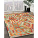 Machine Washable Contemporary Orange Rug in a Family Room, wshcon2231