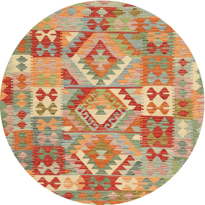 Sideview of Contemporary Orange Southwestern Rug, con2231