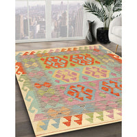 Contemporary Sunrise Orange Southwestern Rug, con2232