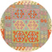 Sideview of Contemporary Sunrise Orange Southwestern Rug, con2232