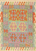 Contemporary Sunrise Orange Southwestern Rug, con2232