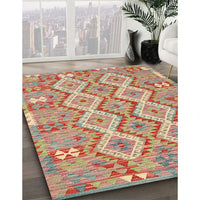 Contemporary Orange Southwestern Rug, con2233