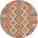 Sideview of Contemporary Orange Southwestern Rug, con2233