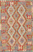 Contemporary Orange Southwestern Rug, con2233