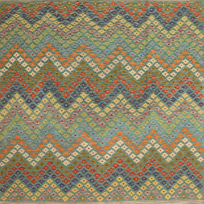 Square Contemporary Brown Southwestern Rug, con2235