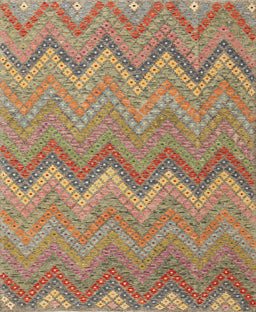 Contemporary Sienna Brown Southwestern Rug, con2236