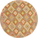 Sideview of Contemporary Orange Southwestern Rug, con2239