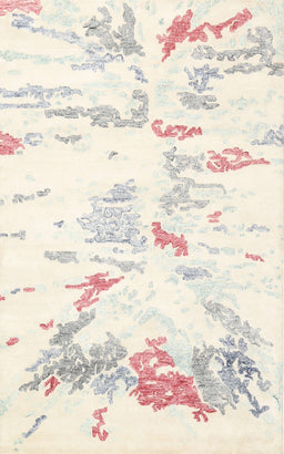 Machine Washable Contemporary Blanched Almond Beige Rug, wshcon2241