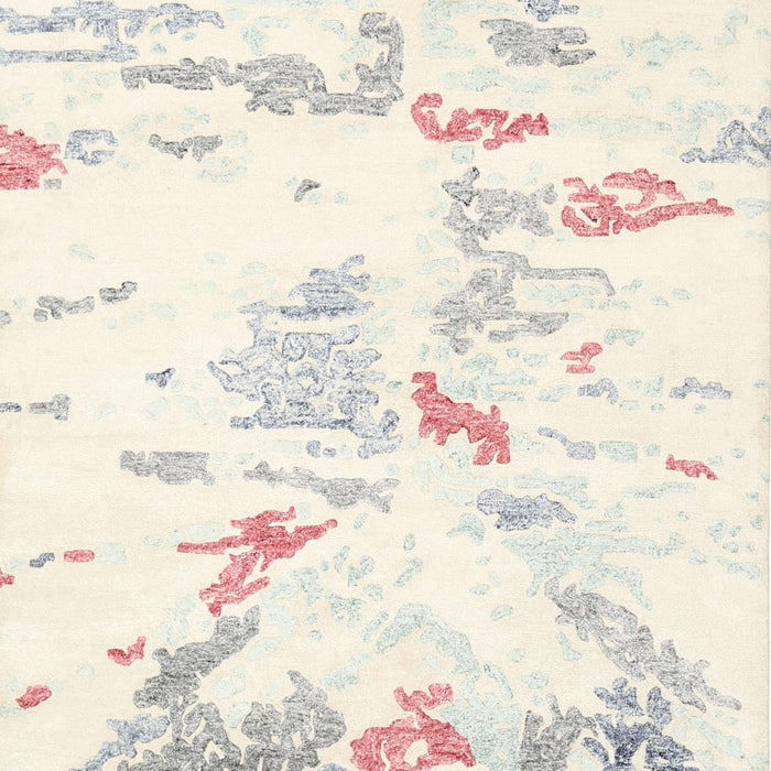 Contemporary Blanched Almond Beige Solid Rug, con2241