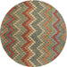 Sideview of Contemporary Sienna Brown Southwestern Rug, con2244