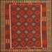 Square Contemporary Sienna Brown Oriental Rug, con2245