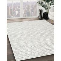 Contemporary Pale Silver Gray Solid Rug, con2249