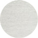 Square Machine Washable Contemporary Pale Silver Gray Rug, wshcon2249