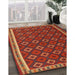 Contemporary Light Brown Oriental Rug in Family Room, con2252