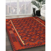 Contemporary Dark Sienna Brown Oriental Rug, con2253