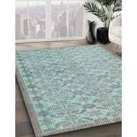 Contemporary Light Slate Gray Persian Rug, con2257