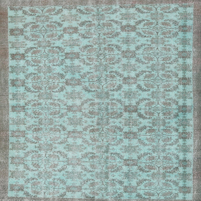 Square Contemporary Light Slate Gray Persian Rug, con2257