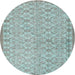 Sideview of Contemporary Light Slate Gray Persian Rug, con2257