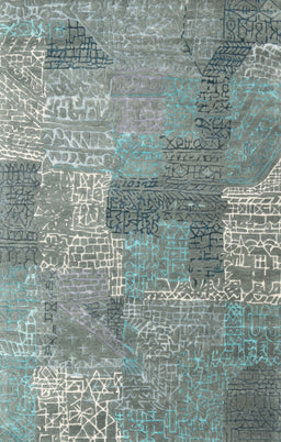 Machine Washable Contemporary Grayish Turquoise Green Rug, wshcon2258