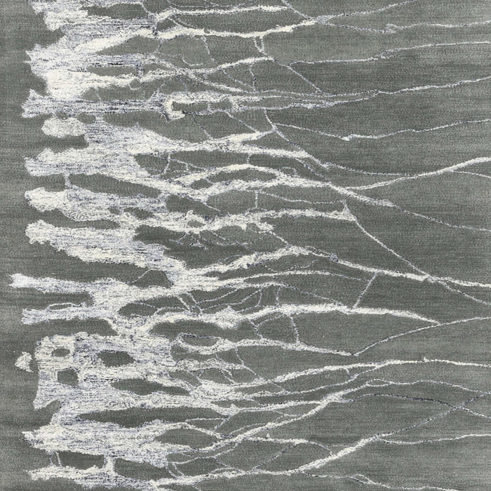 Sideview of Machine Washable Contemporary Dark Gray Rug, wshcon2259