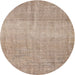 Square Machine Washable Contemporary Dark Almond Brown Rug, wshcon2260