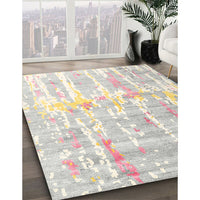 Contemporary Tan Brown Gold Modern Rug, con2262