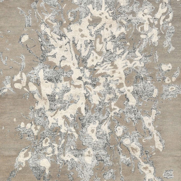 Machine Washable Contemporary Pale Silver Gray Rug, wshcon2264