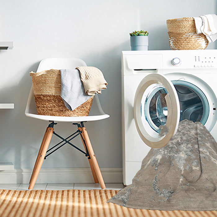 Machine Washable Contemporary Pale Silver Gray Rug in a Washing Machine, wshcon2264