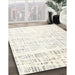 Contemporary Gray Solid Rug in Family Room, con2266