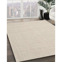 Contemporary Light French Beige Brown Solid Rug, con2267