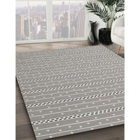 Contemporary Gunmetal Gray Modern Rug, con2268