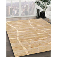 Contemporary Sand Brown Modern Rug, con2270