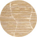 Sideview of Contemporary Sand Brown Modern Rug, con2270