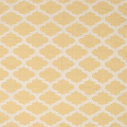 Square Contemporary Chrome Gold Yellow Trellis Rug, con2271