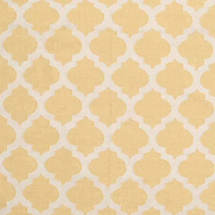 Contemporary Chrome Gold Yellow Trellis Rug, con2271