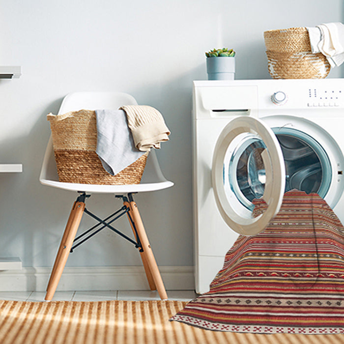 Machine Washable Contemporary Sandy Brown Rug in a Washing Machine, wshcon2272