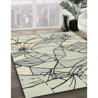 Contemporary Sage Green Modern Rug, con2273