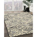 Contemporary Army Brown Modern Rug in Family Room, con2275