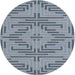 Sideview of Contemporary Blue Gray Modern Rug, con2279