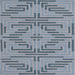 Square Contemporary Blue Gray Modern Rug, con2279