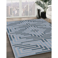 Contemporary Blue Gray Modern Rug, con2279