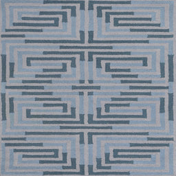Sideview of Machine Washable Contemporary Blue Gray Rug, wshcon2279