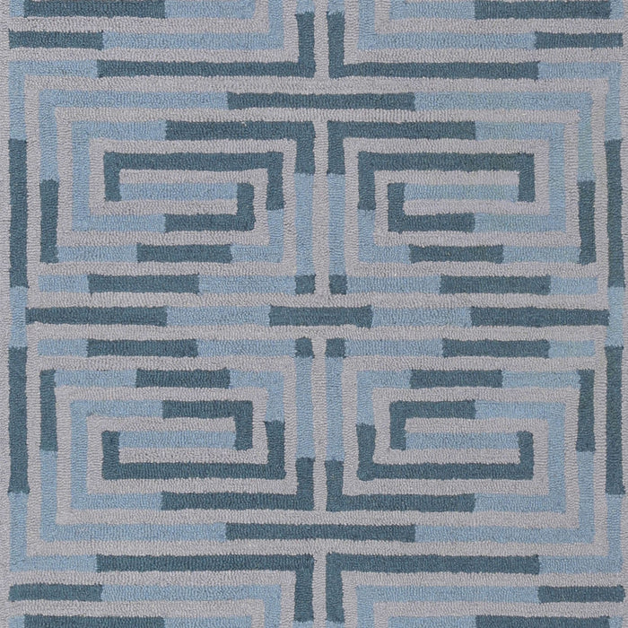 Contemporary Blue Gray Modern Rug, con2279