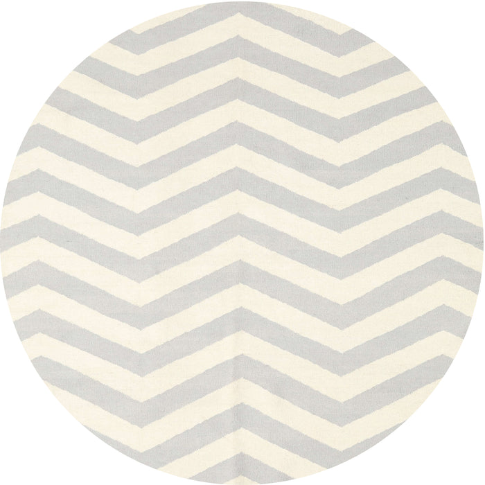 Square Machine Washable Contemporary Dark White Beige Rug, wshcon2280