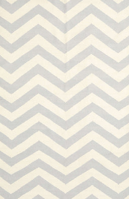 Contemporary Dark White Beige Solid Rug, con2280