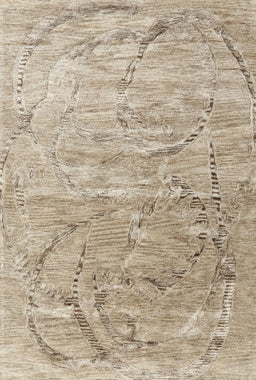 Contemporary Dark Almond Brown Modern Rug, con2281