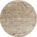 Sideview of Contemporary Dark Almond Brown Modern Rug, con2281